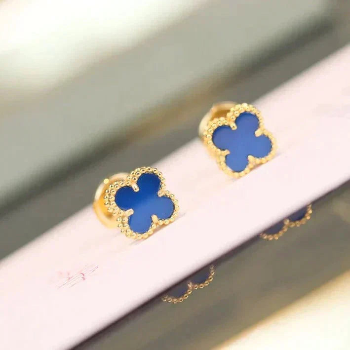 ¡®Aura Jewels¡¯CLOVER MINI 9.5MM TURQUOISE EARRINGS