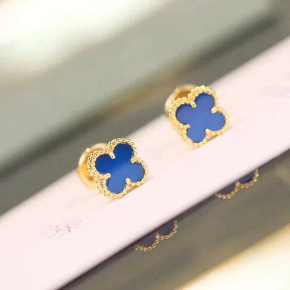 ¡®Aura Jewels¡¯CLOVER MINI 9.5MM TURQUOISE EARRINGS