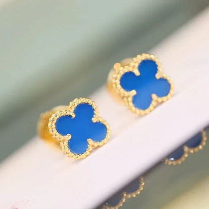 ¡®Aura Jewels¡¯CLOVER MINI 9.5MM TURQUOISE EARRINGS