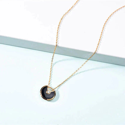 ¡®Aura Jewels¡¯AMULETTE GOLD CARNELIAN ONYX NECKLACE