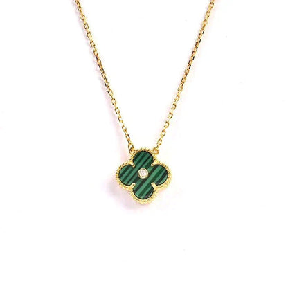 ¡®Aura Jewels¡¯CLOVER 15MM DIAMOND TURQUOISE NECKLACE