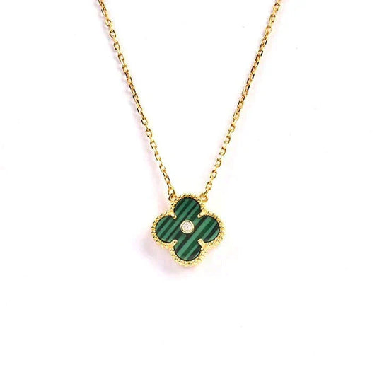 ¡®Aura Jewels¡¯CLOVER 15MM DIAMOND TURQUOISE NECKLACE