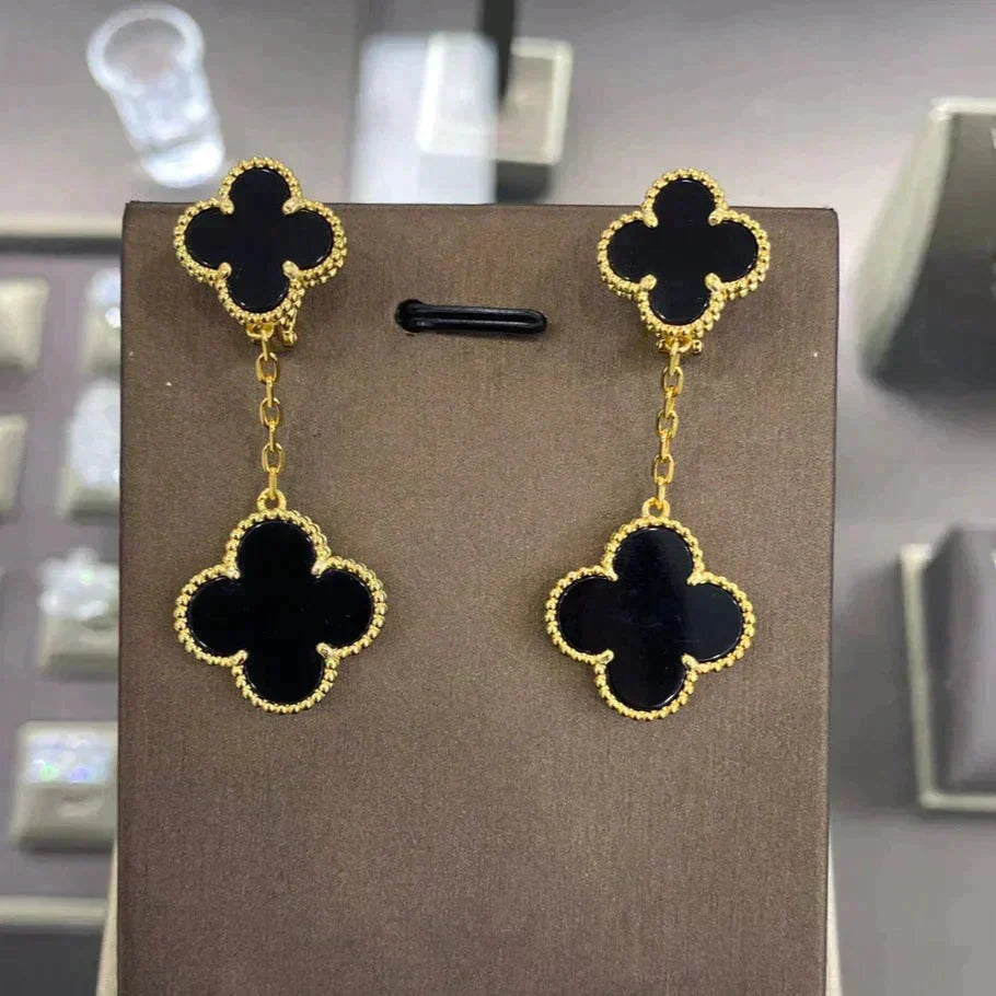 ¡®Aura Jewels¡¯CLOVER 2 MOTIFS  EARRINGS (MULTIPLE CHOICESC