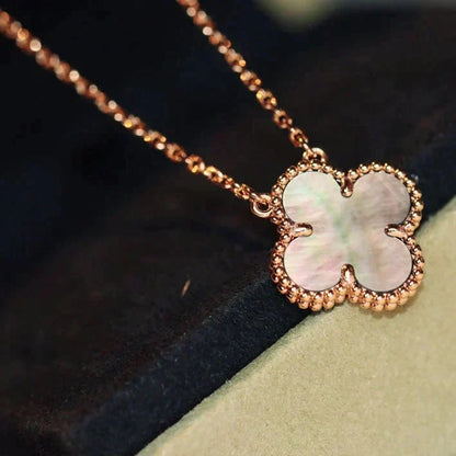 ¡®Aura Jewels¡¯CLOVER 15MM  GRAY MOTHER OF PEARL NECKLACE