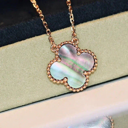 ¡®Aura Jewels¡¯CLOVER 15MM  GRAY MOTHER OF PEARL NECKLACE