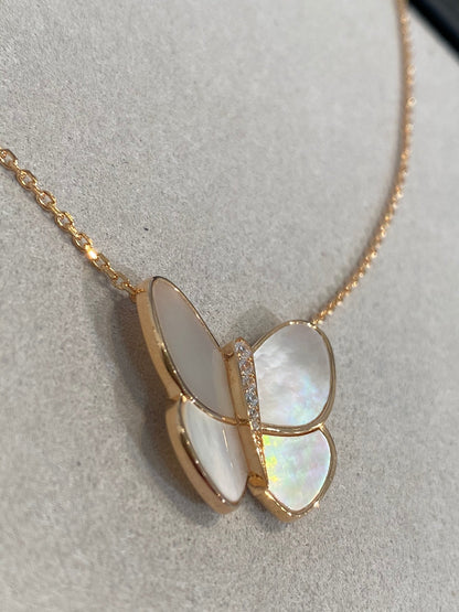 ¡®Aura Jewels¡¯BUTTERFLY GOLD MOP DIAMOND NECKLACE