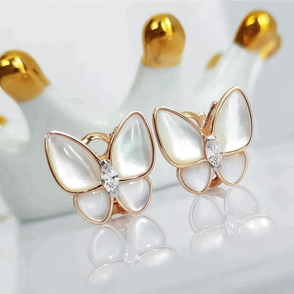 ¡®Aura Jewels¡¯BUTTERFLY MOP DIAMOND EARRINGS