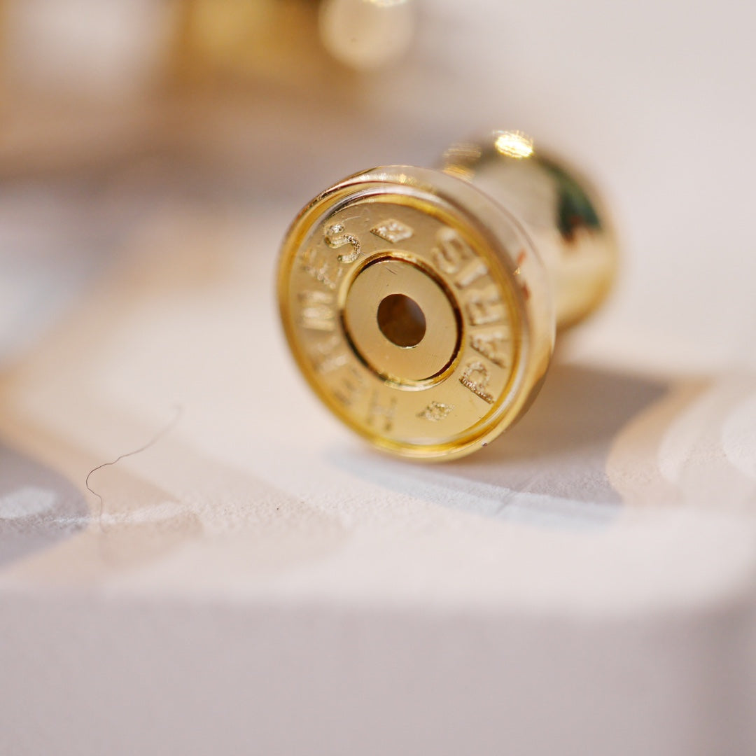 ¡®Aura Jewels¡¯MINI POP H GOLD EARRINGS GREY