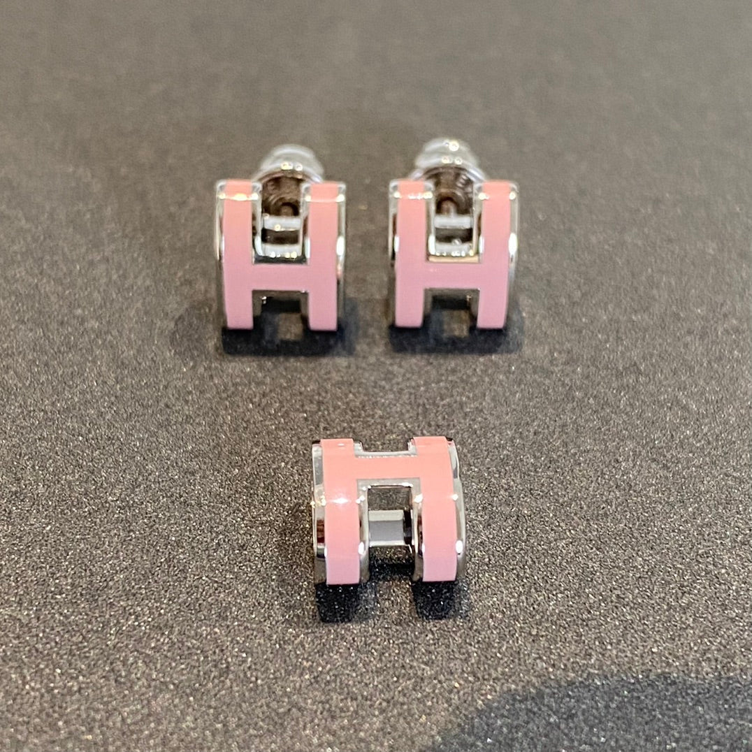 ¡®Aura Jewels¡¯MINI POP H SILVER EARRINGS PINK
