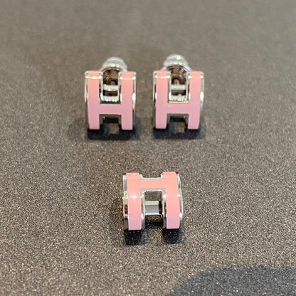 ¡®Aura Jewels¡¯MINI POP H SILVER EARRINGS PINK