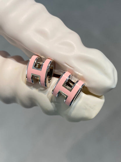 ¡®Aura Jewels¡¯MINI POP H SILVER EARRINGS PINK