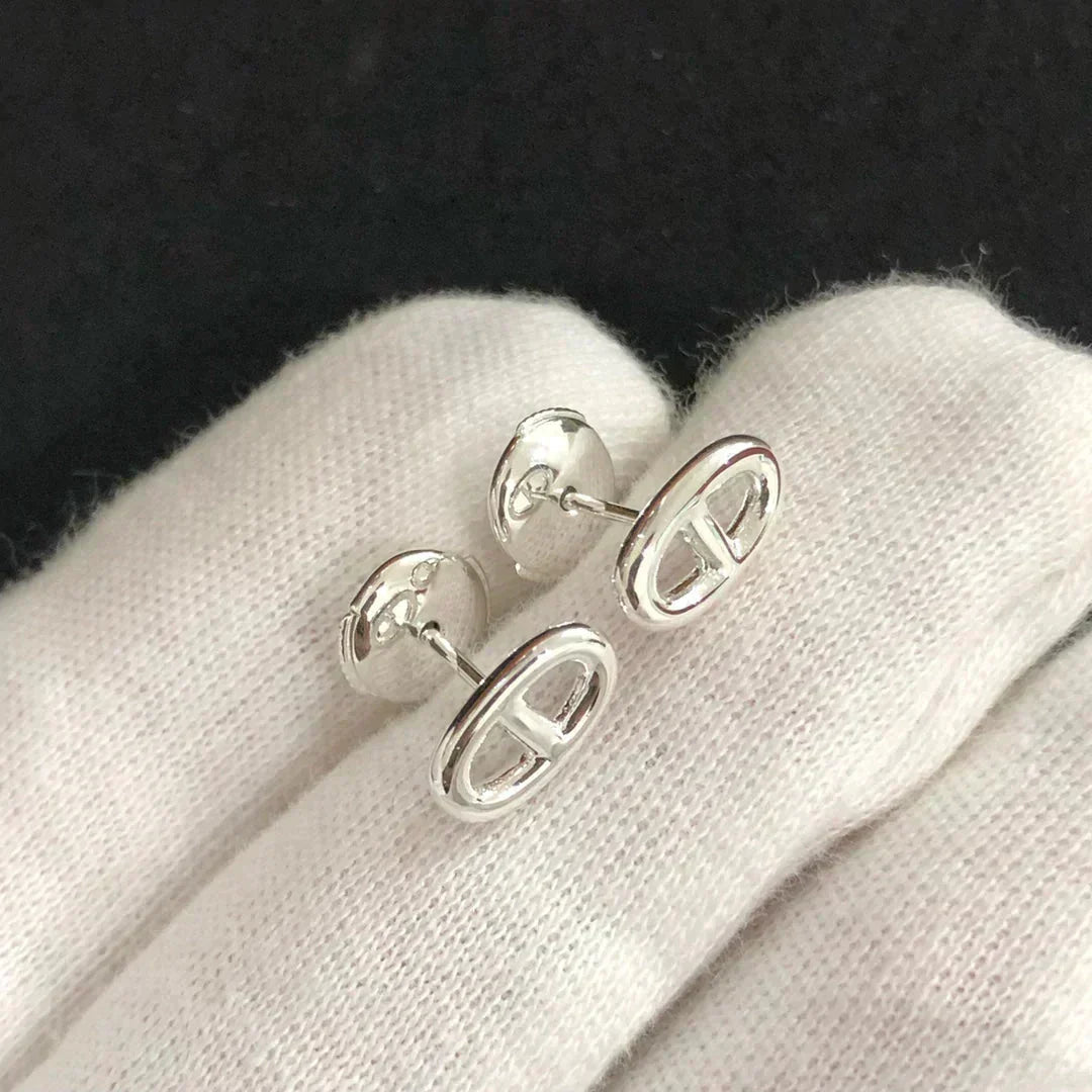 ¡®Aura Jewels¡¯CHAINE SMALL EARRINGS GOLD AND SILVER