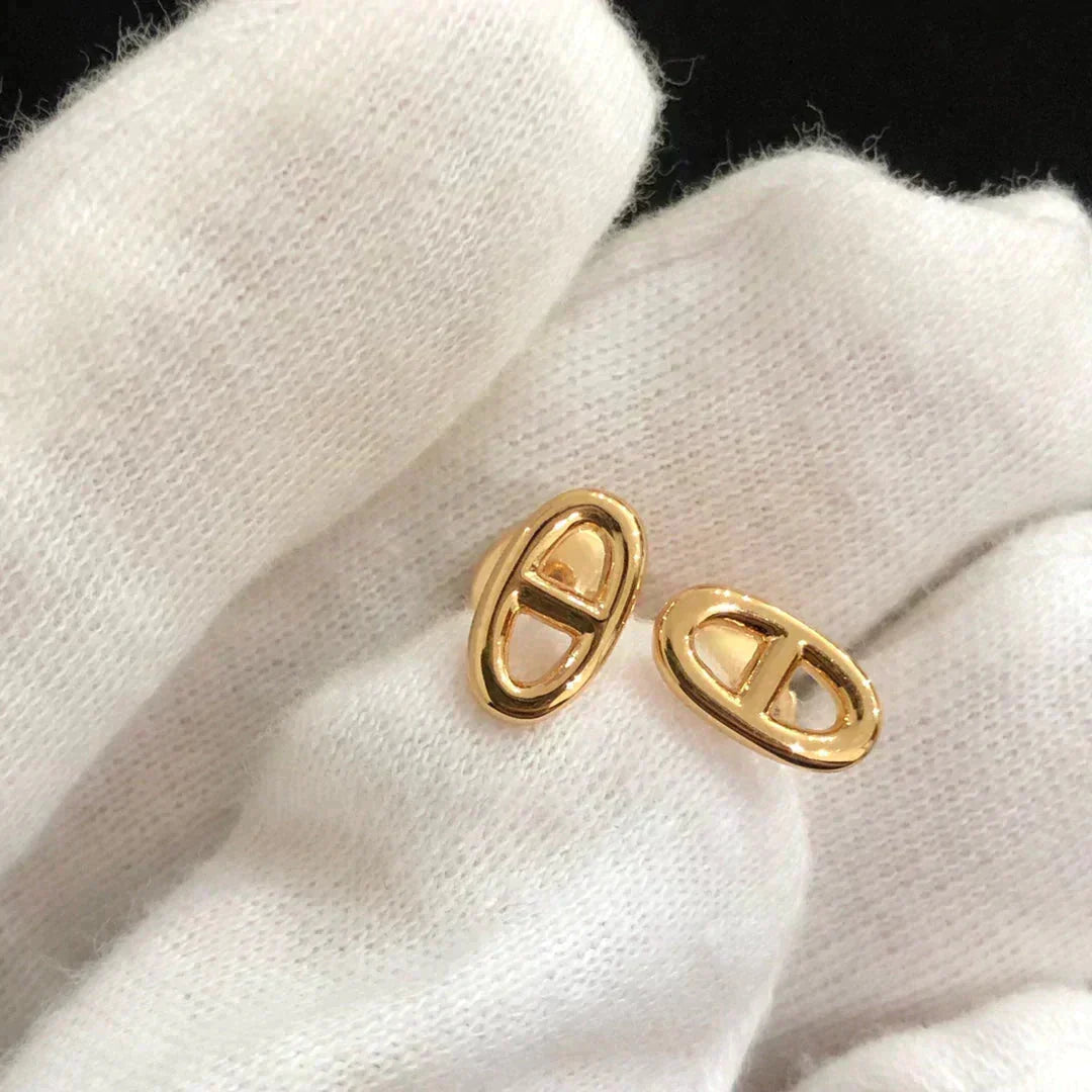 ¡®Aura Jewels¡¯CHAINE SMALL EARRINGS GOLD AND SILVER