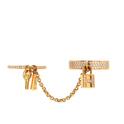 ¡®Aura Jewels¡¯HM KELLY CLOCHETTE DOUBLE RING IN  WITH DIAMONDS