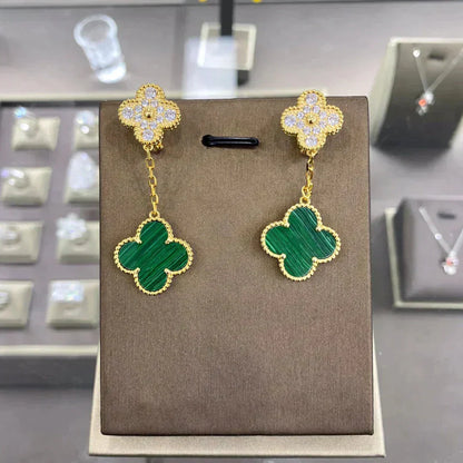 ¡®Aura Jewels¡¯CLOVER  2 MOTIFS  DIAMOND  EARRINGS (MULTIPLE CHOICESç´