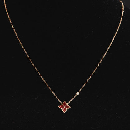 ¡®Aura Jewels¡¯STAR NECKLACE PINK GOLD 1 DIAMOND
