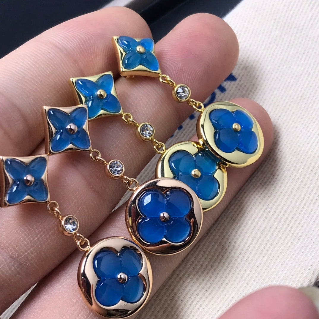 ¡®Aura Jewels¡¯STAR AND SUN AGATE DIAMOND EARRINGS