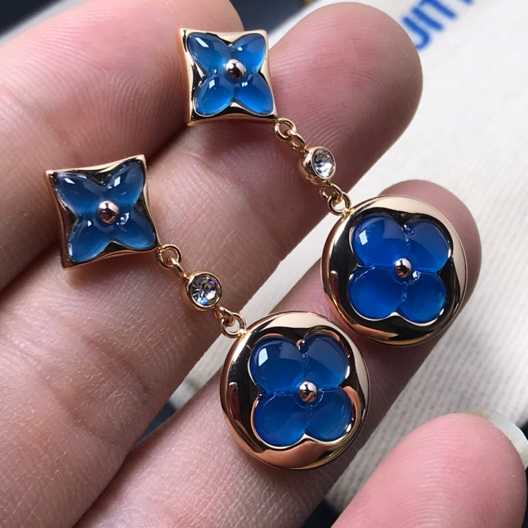 ¡®Aura Jewels¡¯STAR AND SUN AGATE DIAMOND EARRINGS