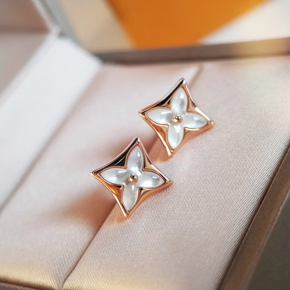 ¡®Aura Jewels¡¯STAR MOP PINK GOLD EARRINGS