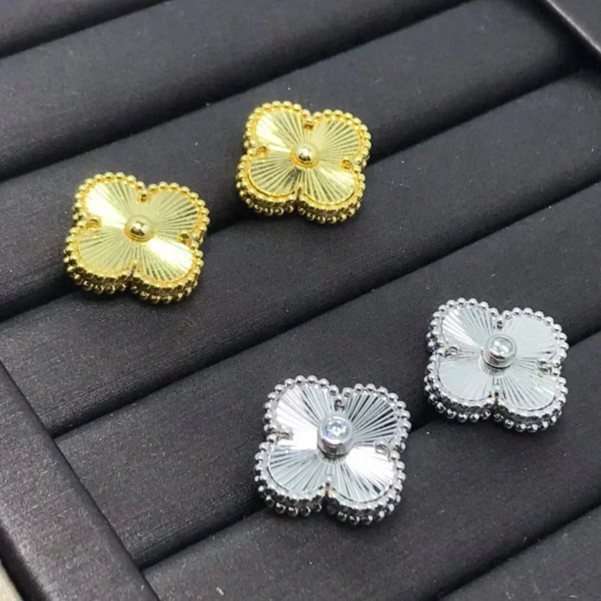 ¡®Aura Jewels¡¯CLOVER MINI 9.5MM LASER EARRINGS
