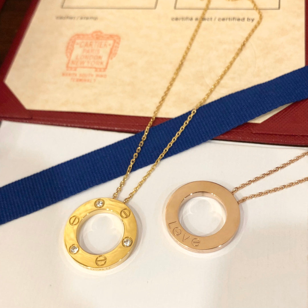 ¡®Aura Jewels¡¯LOVE NECKLACE 16MM 3 DIAMONDS