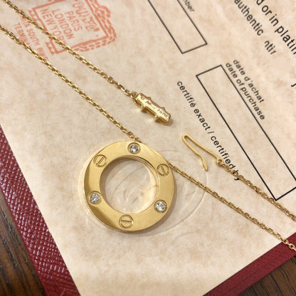 ¡®Aura Jewels¡¯LOVE NECKLACE 16MM 3 DIAMONDS