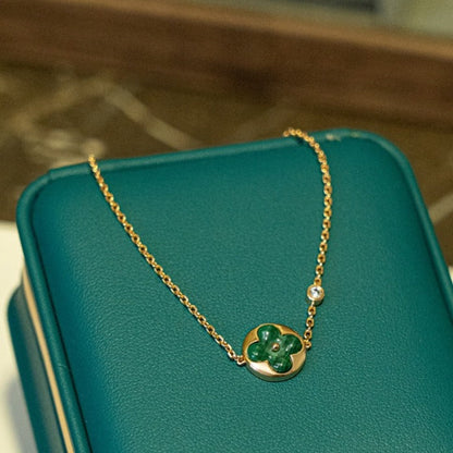 ¡®Aura Jewels¡¯SUN MALACHITE 1 DIAMOND PINK GOLD BRACELET