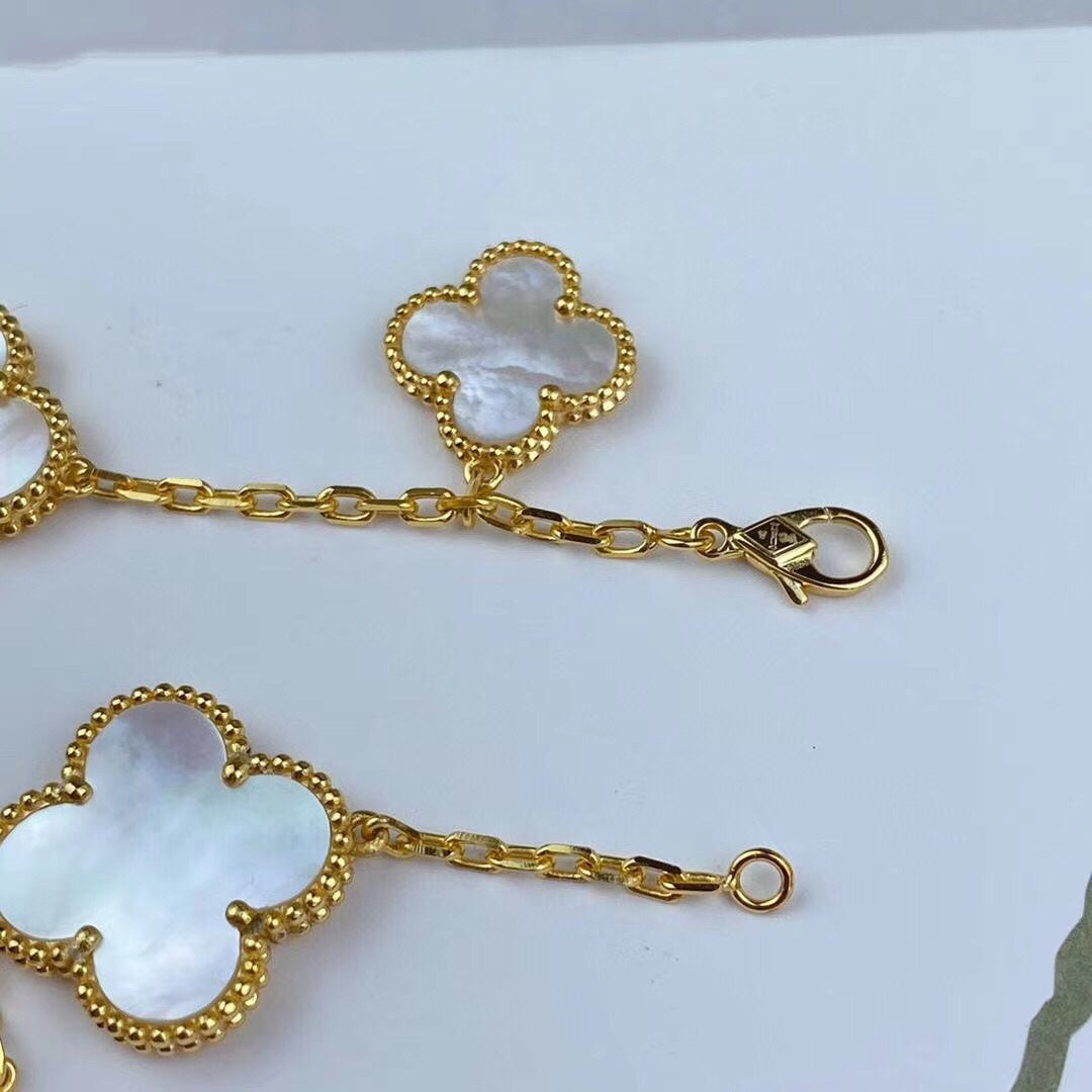 ¡®Aura Jewels¡¯MAGIC CLOVER MOP GOLD BRACELET 5 MOTIFS