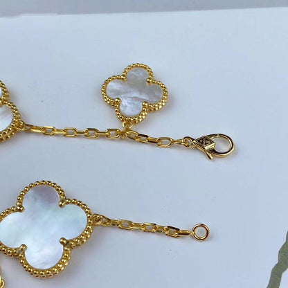 ¡®Aura Jewels¡¯MAGIC CLOVER MOP GOLD BRACELET 5 MOTIFS