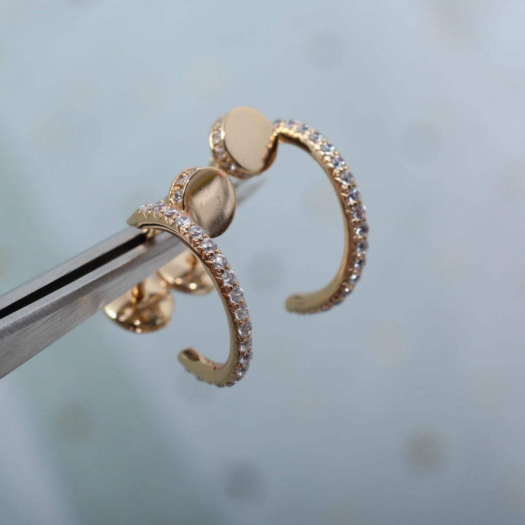 ¡®Aura Jewels¡¯JUSTE EARRINGS 12.75MM PINK GOLD DIAMOND