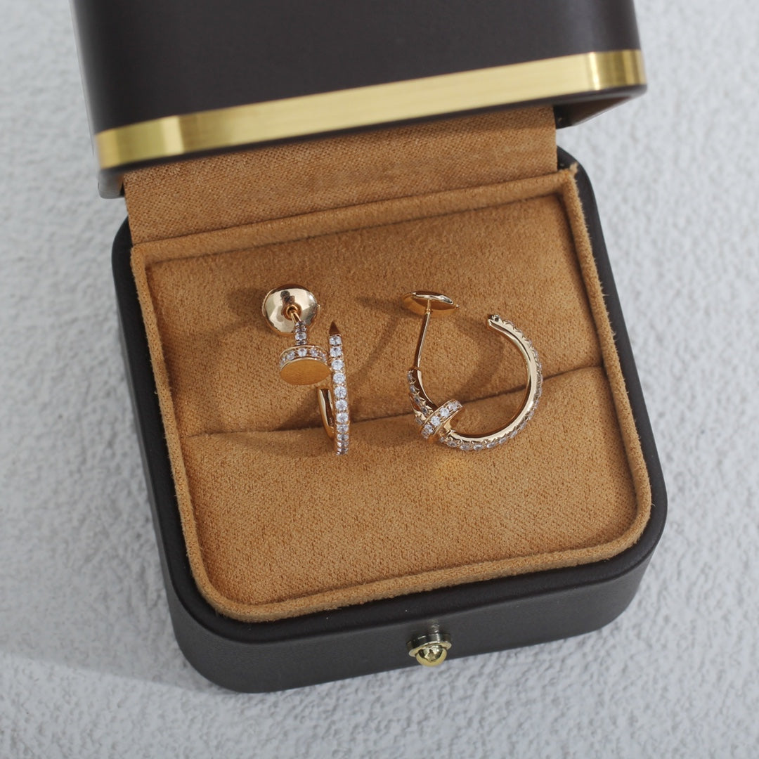 ¡®Aura Jewels¡¯JUSTE EARRINGS 12.75MM PINK GOLD DIAMOND
