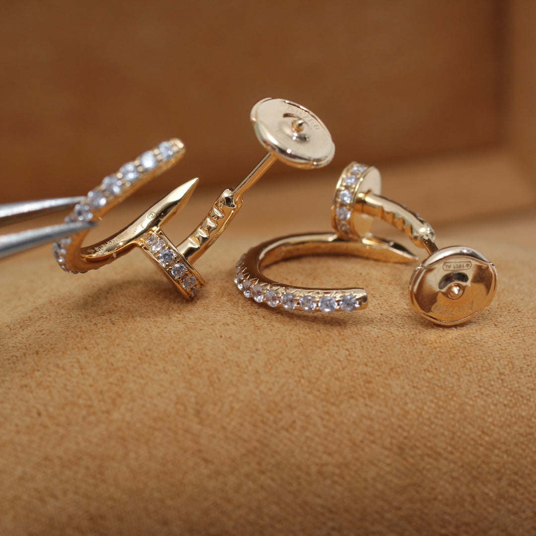 ¡®Aura Jewels¡¯JUSTE EARRINGS 12.75MM PINK GOLD DIAMOND