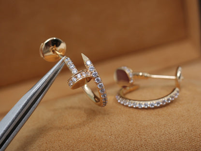 ¡®Aura Jewels¡¯JUSTE EARRINGS 12.75MM PINK GOLD DIAMOND