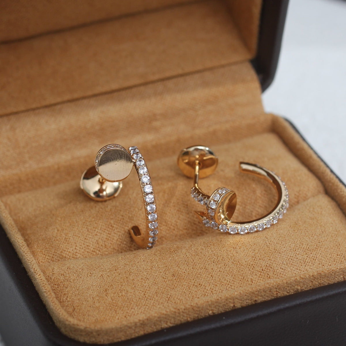 ¡®Aura Jewels¡¯JUSTE EARRINGS 12.75MM PINK GOLD DIAMOND