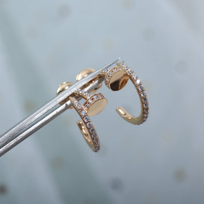 ¡®Aura Jewels¡¯JUSTE EARRINGS 12.75MM PINK GOLD DIAMOND