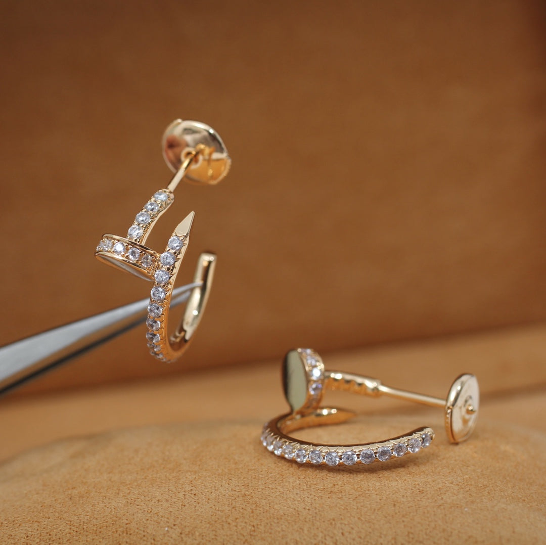 ¡®Aura Jewels¡¯JUSTE EARRINGS 12.75MM PINK GOLD DIAMOND