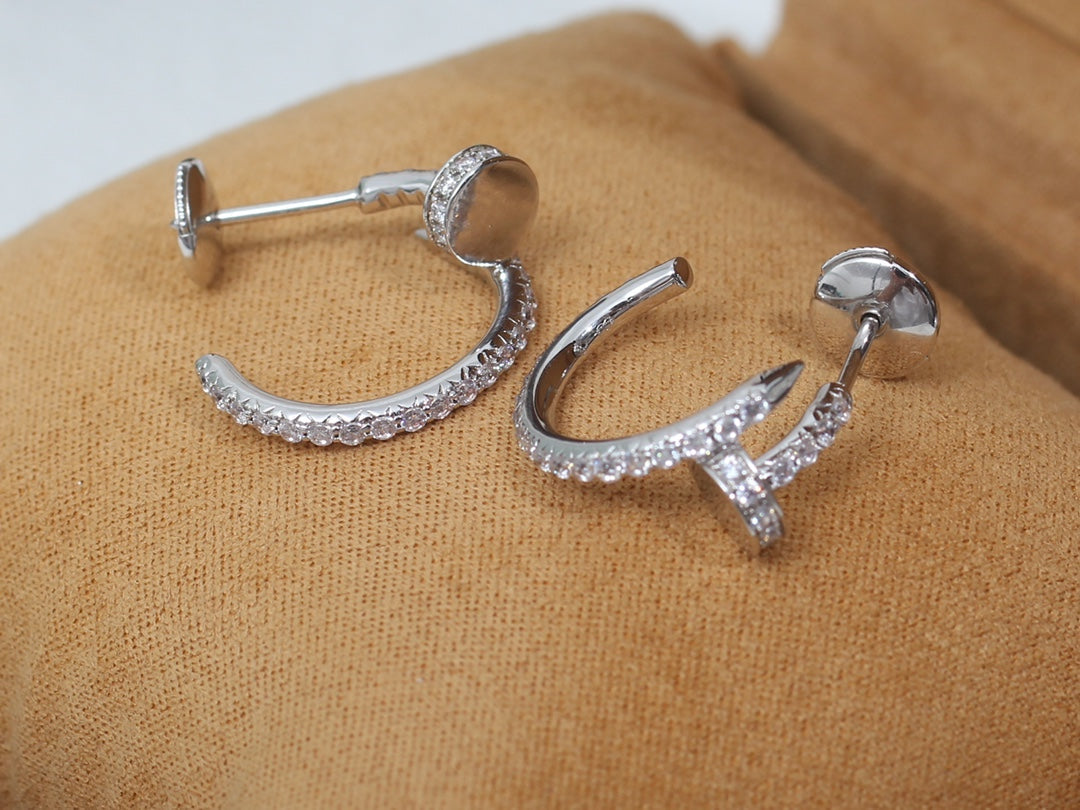¡®Aura Jewels¡¯JUSTE EARRINGS 12.75MM SILVER DIAMOND