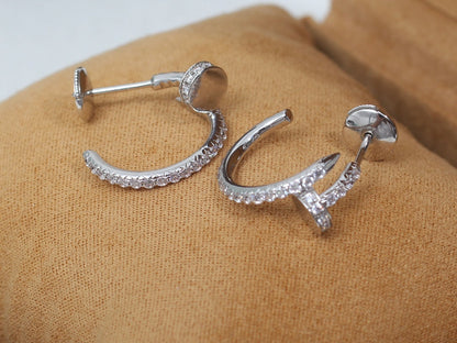 ¡®Aura Jewels¡¯JUSTE EARRINGS 12.75MM SILVER DIAMOND