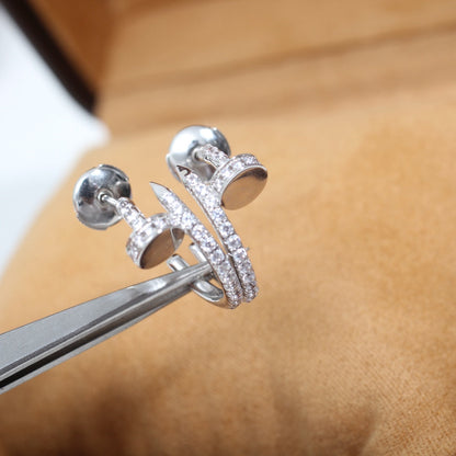 ¡®Aura Jewels¡¯JUSTE EARRINGS 12.75MM SILVER DIAMOND