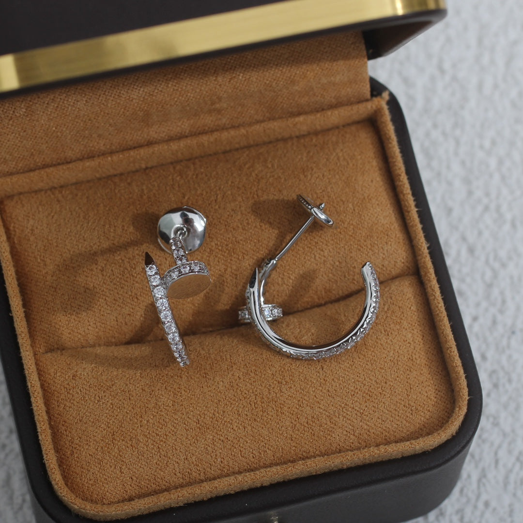 ¡®Aura Jewels¡¯JUSTE EARRINGS 12.75MM SILVER DIAMOND