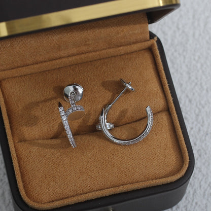 ¡®Aura Jewels¡¯JUSTE EARRINGS 12.75MM SILVER DIAMOND
