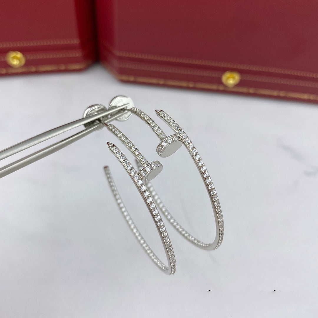 ¡®Aura Jewels¡¯JUSTE EARRINGS FULL DIAMONDS 1.8MM