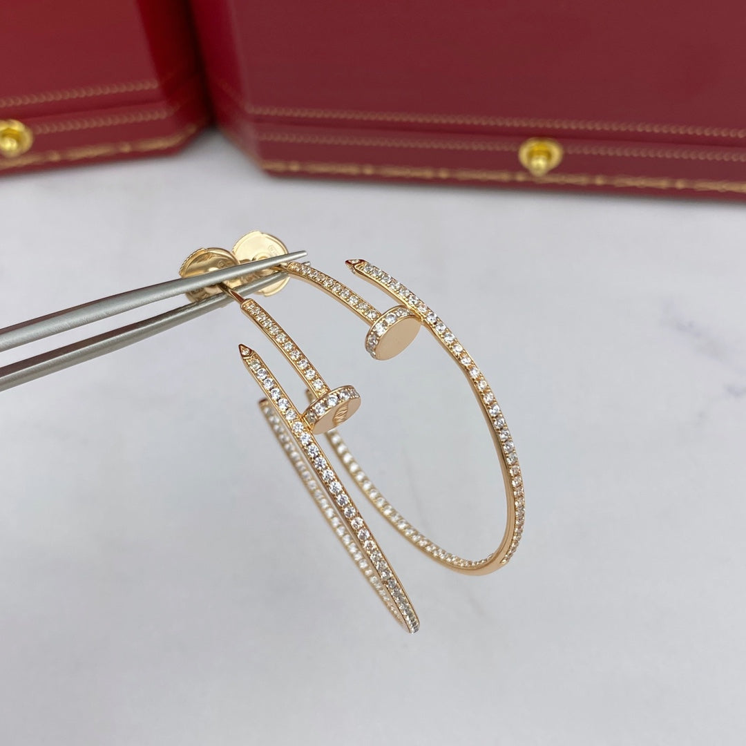 ¡®Aura Jewels¡¯JUSTE EARRINGS FULL DIAMONDS 1.8MM