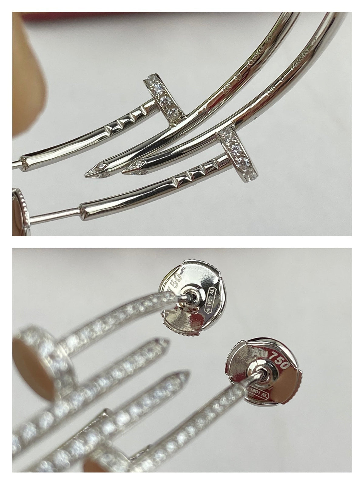 ¡®Aura Jewels¡¯JUSTE EARRINGS FULL DIAMONDS 1.8MM