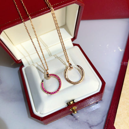 ¡®Aura Jewels¡¯JUSTE NECKLACE GOLD RED DIAMONDS