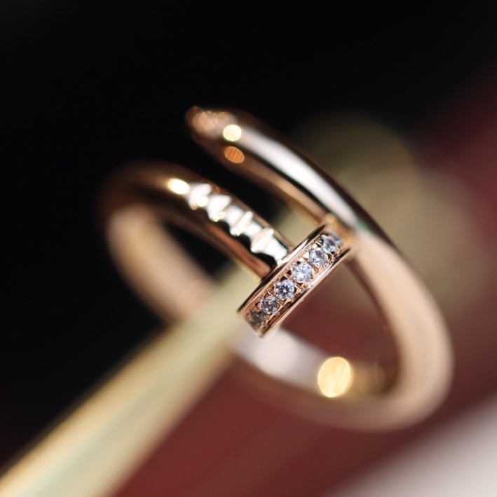 ¡®Aura Jewels¡¯JUSTE RING 2.65MM PINK GOLD DIAMOND