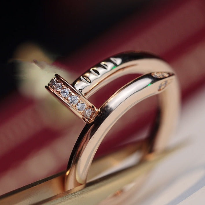 ¡®Aura Jewels¡¯JUSTE RING 2.65MM PINK GOLD DIAMOND