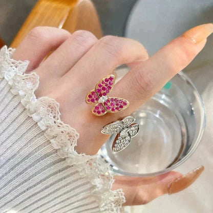 ¡®Aura Jewels¡¯TWIN BUTTERFLY DIAMOND RING