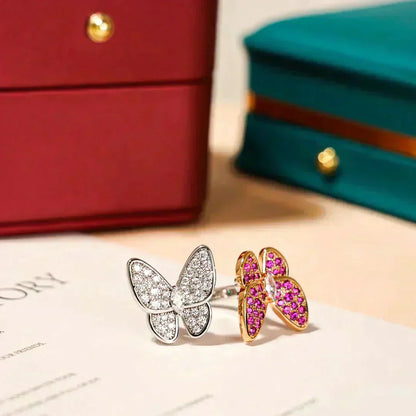 ¡®Aura Jewels¡¯TWIN BUTTERFLY DIAMOND RING