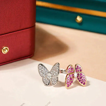 ¡®Aura Jewels¡¯TWIN BUTTERFLY DIAMOND RING